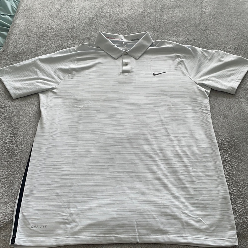 NWT - L Nike Tiger Woods Golf Polo - Silver